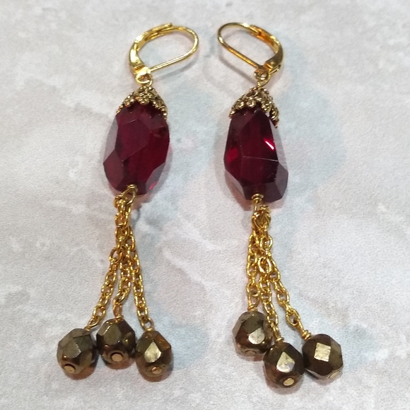 Stein Blye stone earrings - Picture 2 of 2